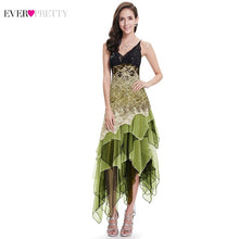 Load image into Gallery viewer, Sexy Cocktail Dress Women Long Spaghetti V-Neck Black White Lace Empire Ever Pretty EP6212B Sparkling Plus Size Cocktail Dresses