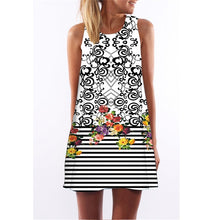 Load image into Gallery viewer, Chuqian Summer Dress Women 2019 Retro Casual Office Clothing Sleeveless Beach Dresses Cartoon Plant Print Vest Dress Vestido