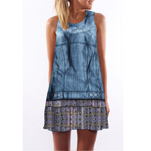 Load image into Gallery viewer, Chuqian Summer Dress Women 2019 Retro Casual Office Clothing Sleeveless Beach Dresses Cartoon Plant Print Vest Dress Vestido