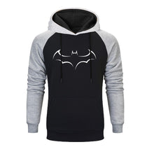 Load image into Gallery viewer, Super Hero Batman Sweatshirt Men Printed Raglan Hoodie Gray Black Sweatshirts 2019 Autumn And Winter Simple Comfortable Hoodies