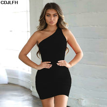 Load image into Gallery viewer, Robe Sexy Club Dresses Summer Solid Color Backless Spaghetti Straps Nightclub Dress Bodycon Mini Sundress Elegant Party Vestidos