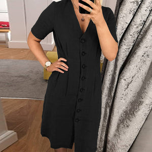 2019 Fashion ZANZEA Women Summer Sundress Elegant Lady Office Casual Buttons Dress Female Straight Vestidos Midi Party Dresses