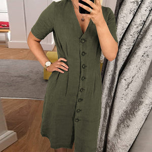 2019 Fashion ZANZEA Women Summer Sundress Elegant Lady Office Casual Buttons Dress Female Straight Vestidos Midi Party Dresses