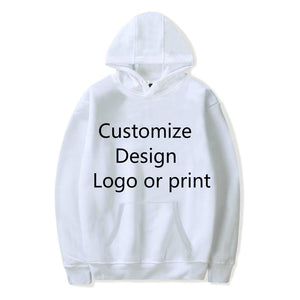 Solid Color DIY Hoodies Men/Women Your Own Design Customize Logo Text Image Sweatshirt Get together Travel Couple Love Clothes