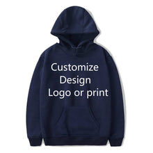 Load image into Gallery viewer, Solid Color DIY Hoodies Men/Women Your Own Design Customize Logo Text Image Sweatshirt Get together Travel Couple Love Clothes
