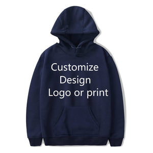 Solid Color DIY Hoodies Men/Women Your Own Design Customize Logo Text Image Sweatshirt Get together Travel Couple Love Clothes