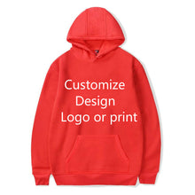 Load image into Gallery viewer, Solid Color DIY Hoodies Men/Women Your Own Design Customize Logo Text Image Sweatshirt Get together Travel Couple Love Clothes
