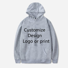 Load image into Gallery viewer, Solid Color DIY Hoodies Men/Women Your Own Design Customize Logo Text Image Sweatshirt Get together Travel Couple Love Clothes
