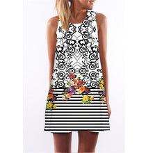 Load image into Gallery viewer, Chuqian Summer Dress Women 2019 Retro Casual Office Clothing Sleeveless Beach Dresses Cartoon Plant Print Vest Dress Vestido
