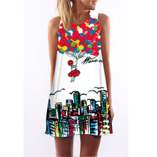 Load image into Gallery viewer, Chuqian Summer Dress Women 2019 Retro Casual Office Clothing Sleeveless Beach Dresses Cartoon Plant Print Vest Dress Vestido
