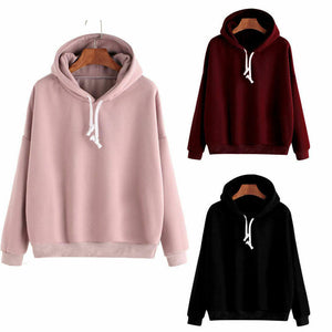 2020 New Ladies Sweatshirts Elegent Fashion Plain Pull Over Womens Solid Hoodies Spring Fleece Casual Sport Adult Top Sweatshirt