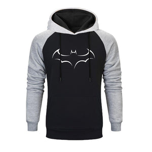 Super Hero Batman Sweatshirt Men Printed Raglan Hoodie Gray Black Sweatshirts 2019 Autumn And Winter Simple Comfortable Hoodies