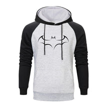 Load image into Gallery viewer, Super Hero Batman Sweatshirt Men Printed Raglan Hoodie Gray Black Sweatshirts 2019 Autumn And Winter Simple Comfortable Hoodies
