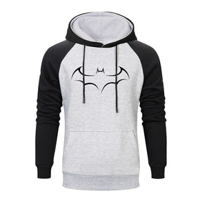 Super Hero Batman Sweatshirt Men Printed Raglan Hoodie Gray Black Sweatshirts 2019 Autumn And Winter Simple Comfortable Hoodies