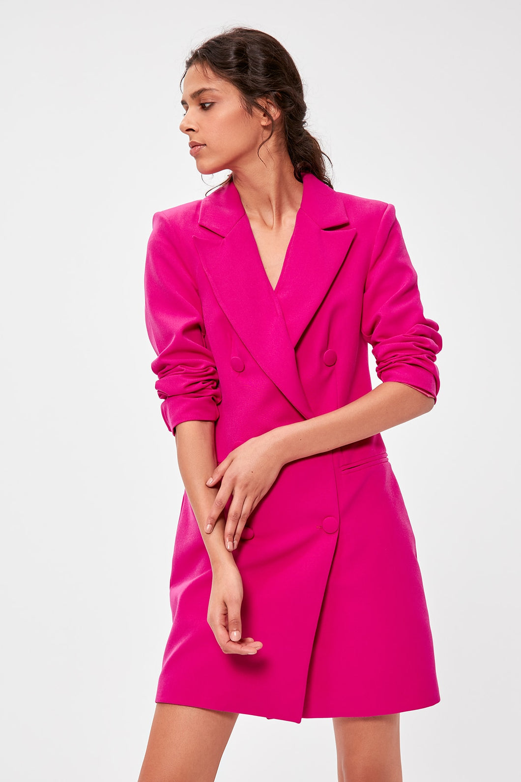 Trendyol Fuchsia Jacket Dress TWOAW20EL0918