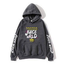 Load image into Gallery viewer, 2020 Sudadera con capucha de color rojo blanco y negro juicewrd juice wrld trap rap rainbow glitch juice world
