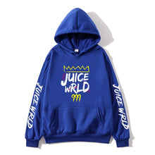 Load image into Gallery viewer, 2020 Sudadera con capucha de color rojo blanco y negro juicewrd juice wrld trap rap rainbow glitch juice world
