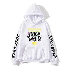 Load image into Gallery viewer, 2020 Sudadera con capucha de color rojo blanco y negro juicewrd juice wrld trap rap rainbow glitch juice world
