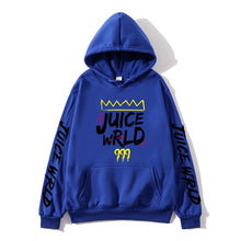 Load image into Gallery viewer, 2020 Sudadera con capucha de color rojo blanco y negro juicewrd juice wrld trap rap rainbow glitch juice world
