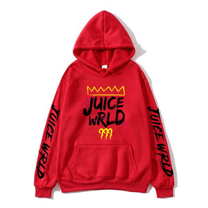 2020 Sudadera con capucha de color rojo blanco y negro juicewrd juice wrld trap rap rainbow glitch juice world